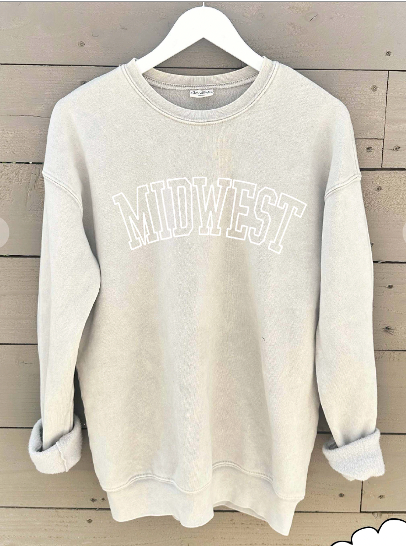 Midwest Crewneck Sweatshirt - White Dove