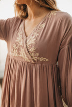 Load image into Gallery viewer, Storybook Romance Embroidered Dress - Dusty Mauve
