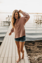 Load image into Gallery viewer, Good Habits Henley Top - Mauve
