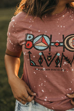 Load image into Gallery viewer, Boho Livin&#39; Bleached Graphic T
