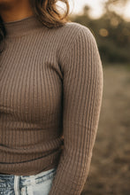 Load image into Gallery viewer, Cheerful Times Ribbed Sweater - Mocha
