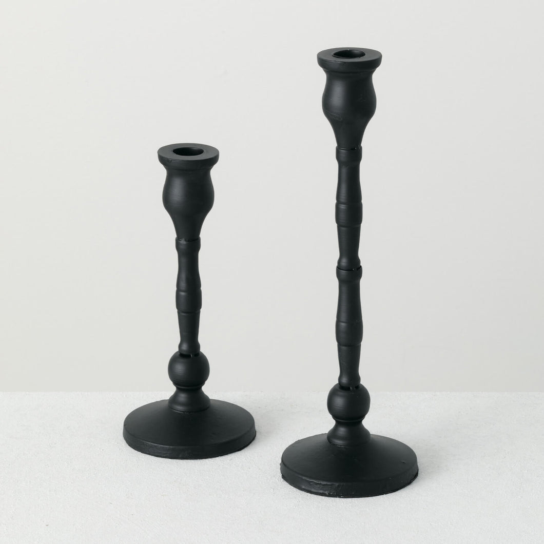 Black Candle Taper Holders